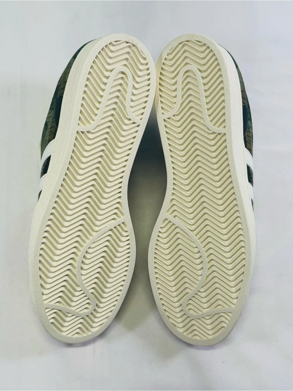 adidas Superstar Sneakers in Green Camo and White Accents